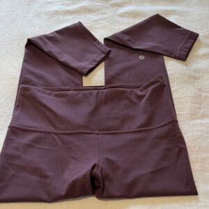 Lululemon Ribbed Purple Leggings